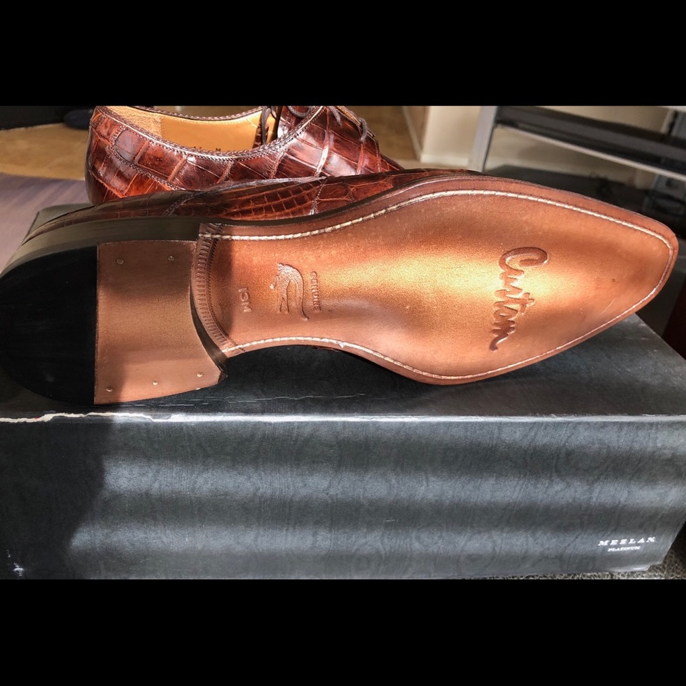 Mezlan Platinum Alligator shoes! Never been worn!